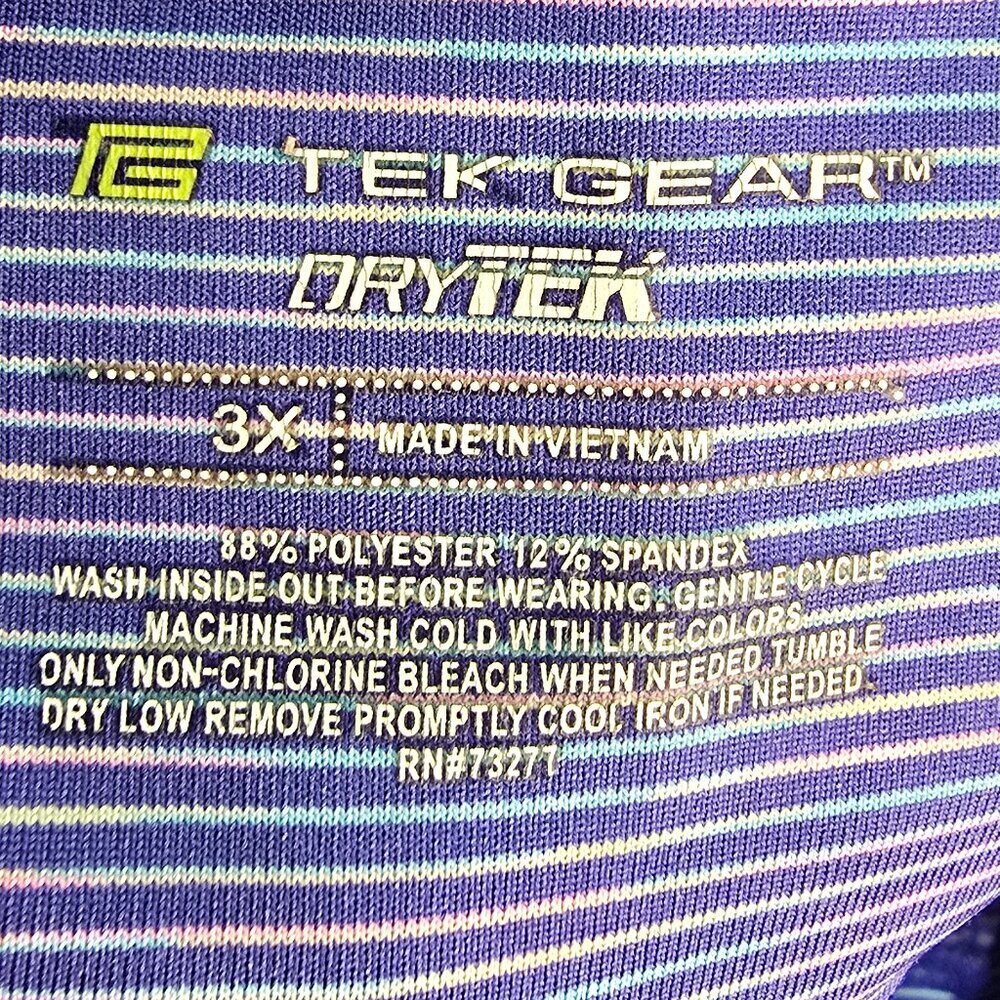 Tek Gear Dry Tek Workout Set - Capri Pants and Sports Bra - Multicolor Stripe - Picture 12 of 13